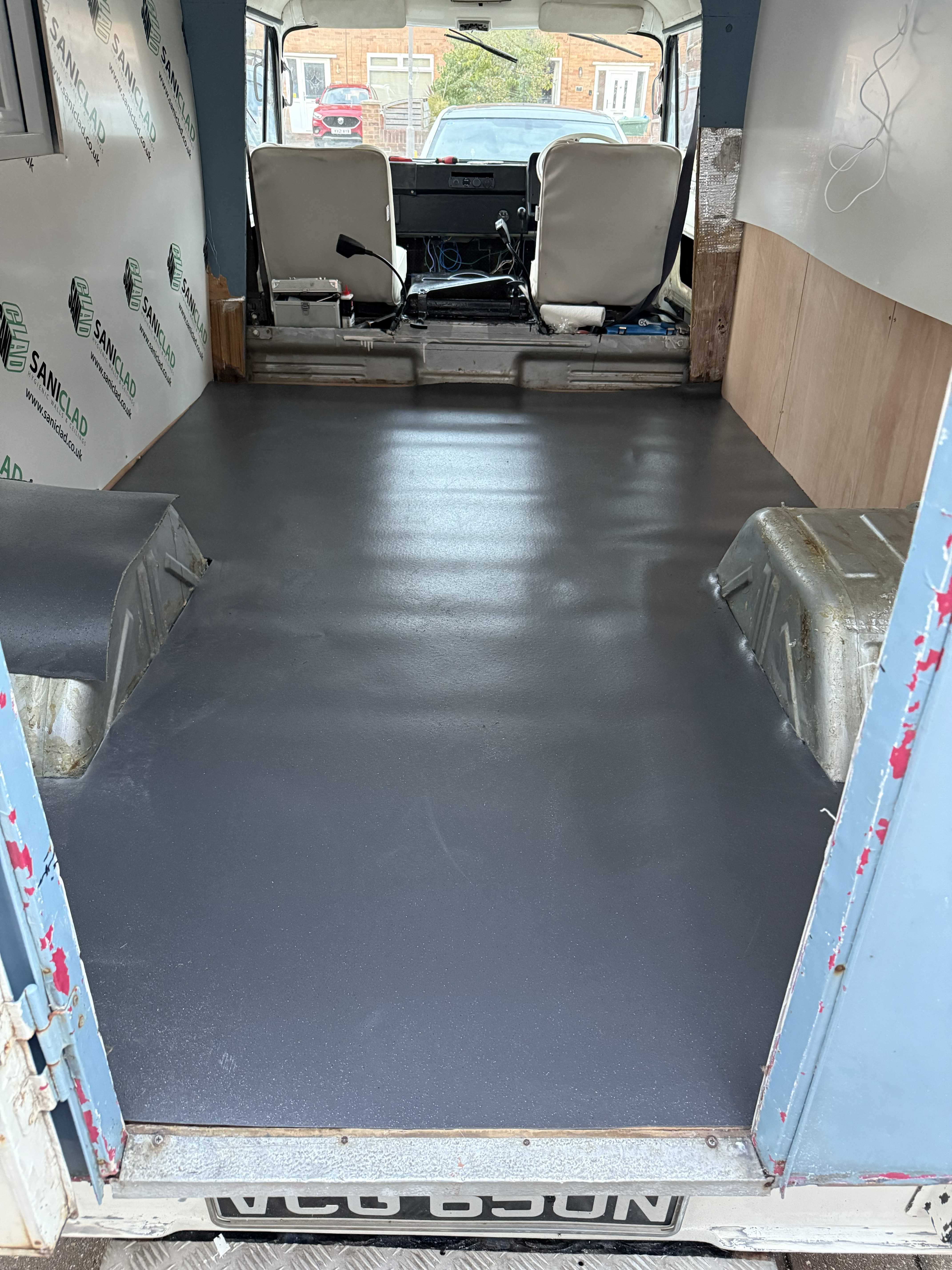 Finished floor inside Betty